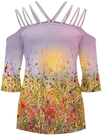 Bayan Sonbahar Yaz 2023 uzun kollu giyim 3/4 Kollu Crewneck Pamuk Grafik Salonu Bluz T Shirt Bayan için 01 01