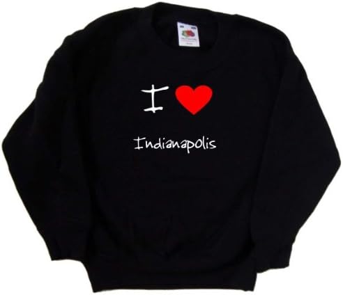 Kalbi Seviyorum Indianapolis Siyah Çocuk Sweatshirt
