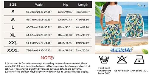 Kadın Yaz Rahat Şort Yaz Plaj Tropikal Baskılı Pijama Şort Gevşek Fit Elastik Bel Rahat Şort Cepler ile