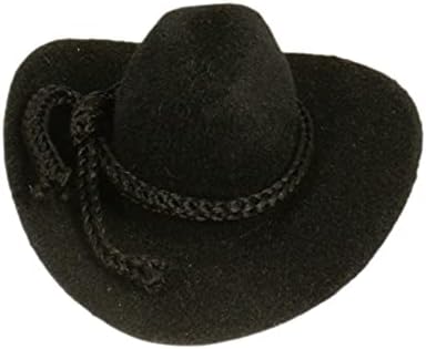 Sala Bahçe 12 adet Mini kovboy Şapkası Batı Düğün Iyilik Dekorasyon 2, Siyah
