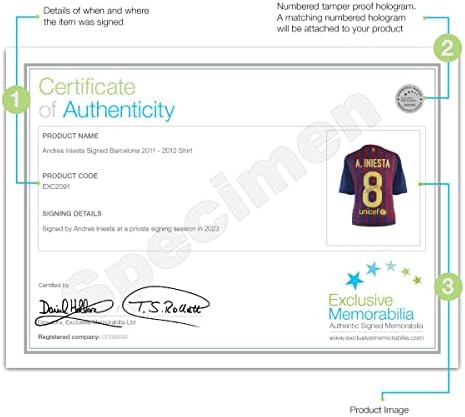 Özel Hatıra Andres Iniesta, Barcelona 2011-12 Futbol Formasını İmzaladı