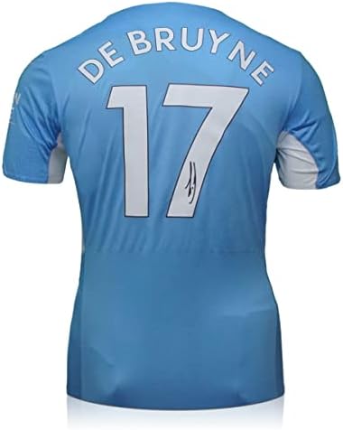 Özel Hatıra Kevin De Bruyne, Manchester City 2021-22 Oyuncu Sayısı Futbol Forması İmzaladı