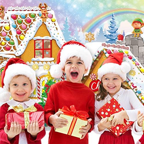 Noel Zencefilli fotoğraf arka fonu Dekorasyon Tatlı Merry Christmas Zencefilli Ev Afiş Santa Şeker Arka Plan Noel