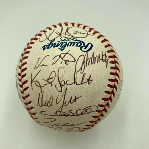 2002 Atlanta Braves Takımı İmzaladı Beyzbol Parçalayıcı Jones Greg Maddux PSA DNA İmzalı Beyzbol Topları