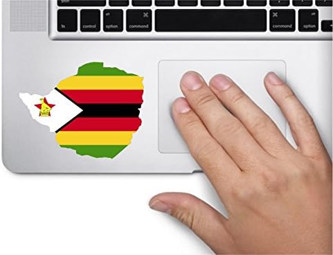 Zimbabve İçinde Bayraklı harita x3. 4 inç Sticker Çıkartma kalıp Kesim Vinil Yapımı ve ABD'de Sevk