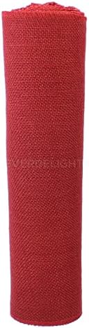 CleverDelights 14 Kırmızı Çuval Bezi Rulosu-Bitmiş Kenarlar-10 Metre-Jüt Çuval Bezi Kumaşı