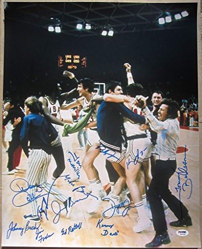 1972 ABD Basketbol Takımı 13x Takım imzaladı 16x20 Foto PSA / DNA Olimpiyatları