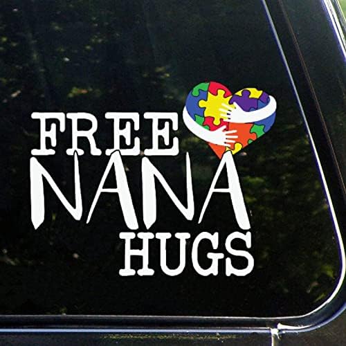 Ücretsiz Nana Hug Hug Bulmaca Kalp Araba Çıkartmaları Çıkartmaları Otizm Farkındalık Bulmaca Parçası Çıkartması Otistik