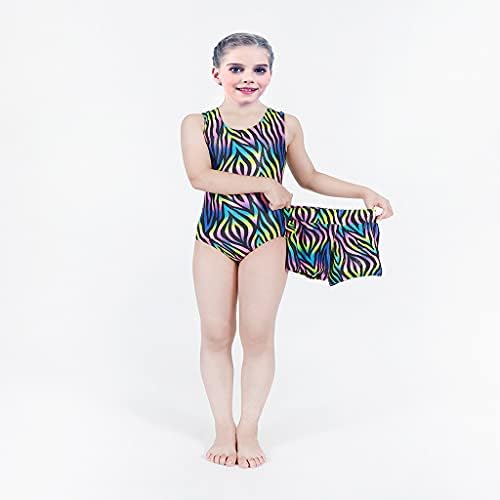 Aosva Küçük Büyük Kızların Işıltı Dansı Yuvarlanan Atletik Jimnastik Kısa 2-14Years