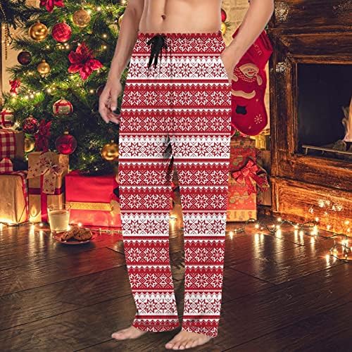 Noel Pijama Pantolon Yüksek Bel cam kırmızı şarap şişesi Grafik Pijama Artı Boyutu İpli Spor Atletik dinlenme pantolonu