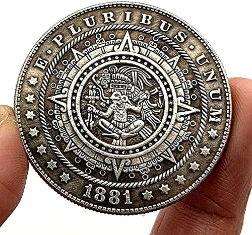 Ada Cryptocurrency 1881 Kaçak Sikke Maya Kızılderililer Favori Sikke hatıra parası Gümüş Kaplama Bitcoin aita Sikke