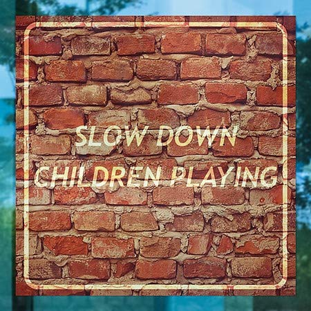 CGSıgnLab / Oynayan Çocukları Yavaşlatın-Hayalet Yaşlı Tuğla Pencere Yapışması / 16 x16