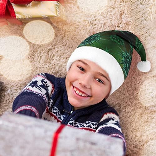 Virüs Molekülleri Peluş Noel Şapkası Peluş Kenarlı ve Konforlu Astarlı Yaramaz ve Güzel Noel Baba Şapkaları noel