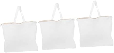 SOLUSTRE 3 adet Narin Organize Çorap Çok Amaçlı Beyaz Çanta Yıkama Fermuar Sutyen Net Örgü ve İç Çamaşırı Çamaşır