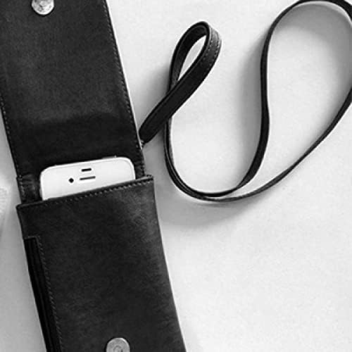 Endişeye gerek yok Alıntı Art Deco Hediye Moda Telefon cüzdan çanta Asılı Cep Kılıfı Siyah cep