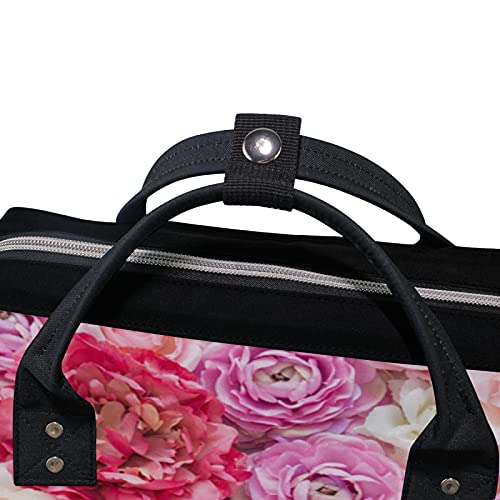 Bir Tohum Sırt Çantası Bebek Bezi Çantası Pembe Çiçek gül Kızlar için kadın büyük el çantası Sırt Çantası gizli sakli
