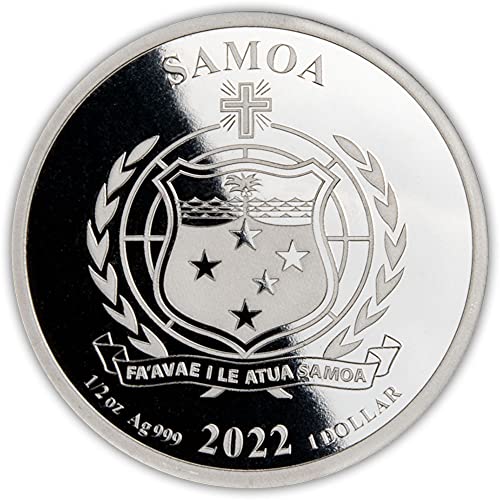 2022 Zehirli ve Zehirli PowerCoin Inland Taipan ½ Oz Gümüş Sikke 1 $ Samoa 2022 Kanıtı