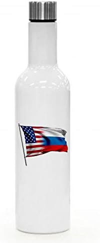 ExpressİtBest 25oz Yalıtımlı Şarap / Su Şişesi-Rusya Federasyonu Bayrağı Rusya-Birçok Seçenek