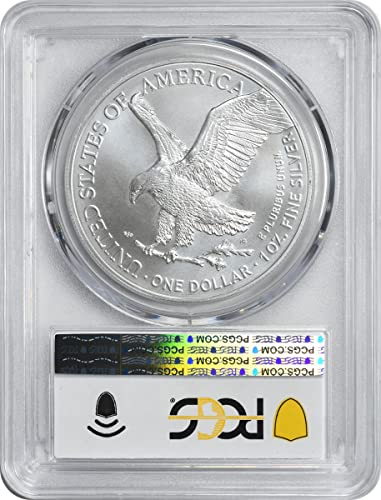 2023 W $1 Amerikan Gümüş Kartal Doları, İlk Grev, West Point Etiketine Çarptı, Darphane İşareti Yok PCGS MS69