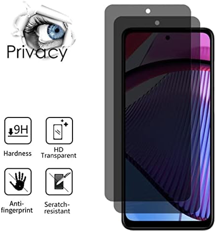 AİSELAN Moto G Güç için 5G 2023 Anti-Casus Temperli Cam, [2 Adet] 9H Sertlik Anti-Scratch Anti-Peeping Gizlilik Ekran