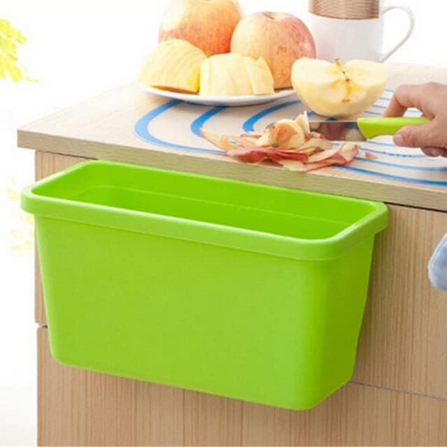 Kare Taşınabilir Mutfak Dolabı Mini çöp saklama kutusu Organizatörler Çöp Tutucu Taşınabilir Asmak Tipi çöp tenekesi