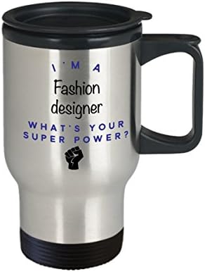 Moda Tasarımcısı Seyahat Kupası, ben Bir Moda Tasarımcısıyım Süper Güç Nedir? Komik Kariyer Kahve Kupaları, Erkek
