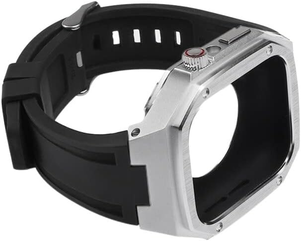 FOUNCY Renkli Silikon Kayış Metal Kasa Apple Watch iWatch için SE 8 7 6 5 4 40mm 41mm 44mm 45mm Erkekler Değiştirin