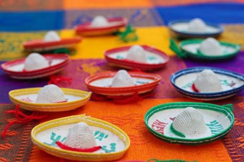 Bir Düzine Pk Meksika Parti İyilik - Küçük Sombrero Şapkalar Mini şişeler için Meksika süslemeleri Viva şapka mexicanos