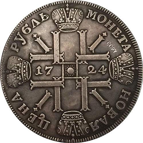 Mücadelesi Coin 1724 Peter I Rusya Paraları Kopya Kopya Onun için Hediye Sikke Koleksiyonu