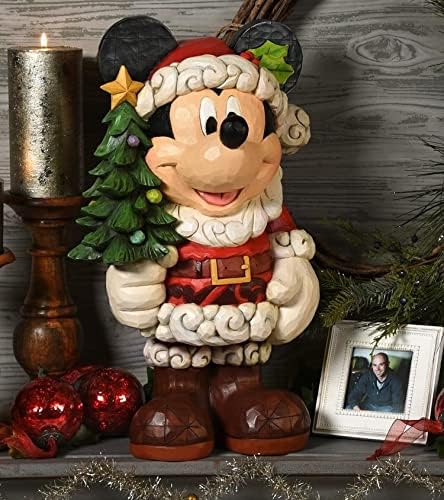 Jim Shore Disney Noel Mickey Mouse NOEL BABA ağacı Eski St. MİCK 17 Boyunda Büyük UÇ