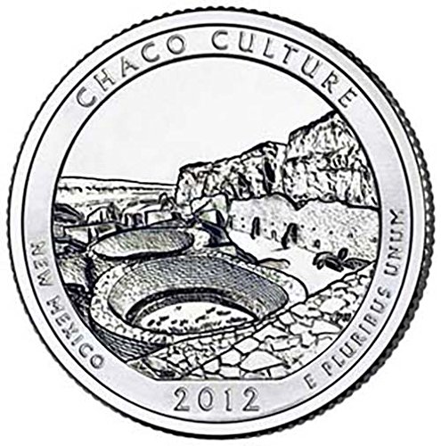 2012 S Gümüş Geçirmez Chaco Kültürü New Mexico Ulusal Tarih Parkı NP Çeyrek Seçimi Dolaşımsız ABD Darphanesi
