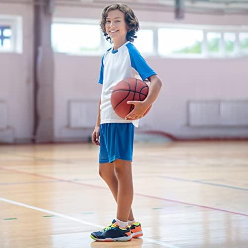 BVNSOZ çocuğun basketbol şortu Gençlik çocuğun Aktif Atletik Performans Şort Cepler ile Nem Esneklik Şort Erkekler