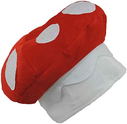 Kırmızı ve Beyaz Benekli Mantar Peluş Yenilik Şapka
