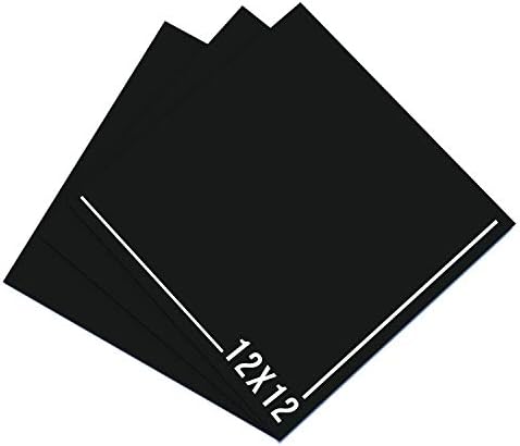 Genişletilmiş PVC Levha-Hafif Sert Köpük-3mm (1/8 inç) – 12 x 12 inç-Siyah-Halka Bağlayıcı Deposu ile Tabela, Ekran