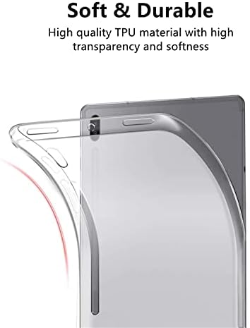 Samsung Galaxy Tab S8 Plus 12.4 inç SM-X800/X806/X808 Kılıf ile Uyumlu iCoverCase, Hafif Mat Yarı Saydam Yumuşak