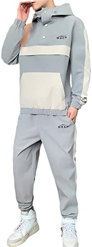 Erkek Streetwear Kargo Kazak kapüşonlu eşofman üstü 2 Parça Setleri Ceket ve Kargo Pantolon Gevşek Fit Pantolon Hip