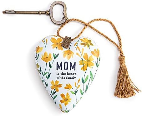 DEMDACO Anne Kalp Aile Sarı Çiçek 3. 5x3. 5 Reçine Taş Sanat Kalp Jetonu