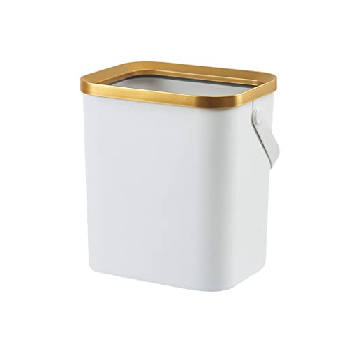 N / A Altın çöp tenekesi Mutfak Banyo için Dört Ayaklı İtme Tipi Plastik Dar çöp tenekesi kapaklı ( Renk : bir Renk