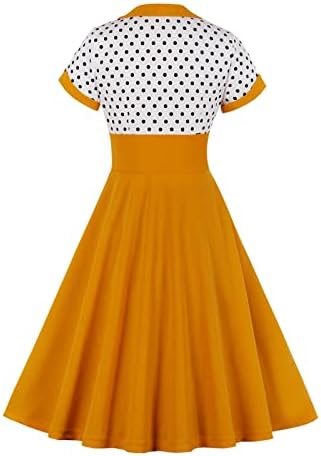 Kadın Polka Dot Retro Elbise 50s 60s Vintage Audrey Hepburn Tarzı askı elbise Rockabilly Kokteyl Parti Elbise