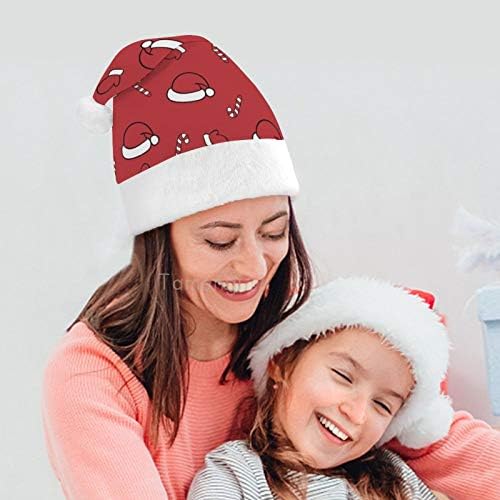 Noel Noel Baba Şapkası, Noel Şapka Eldivenleri Yetişkinler için Noel Tatil Şapkası, Yeni Yıl Şenlikli Kostüm Tatil