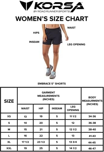 KORSA Embrace 5 Atletik Şort 2.0 Cepli Kadınlar için | Hafif, Nem Esneklik ve Kısa Astar / Koşu için, Yoga, Spor