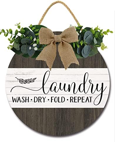Sokomurg Çamaşır Odası Çamaşır İşareti Rustik Ahşap Plak Duvar Kapı için Komik Çamaşır Dekor Vintage Asılı İşareti