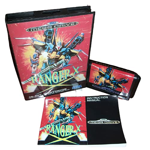 Aditi Ranger X AB Kapak ile Kutu ve Manuel Genesis Sega Megadrive Video Oyun Konsolu 16 bitlik MD Kartı (japonya