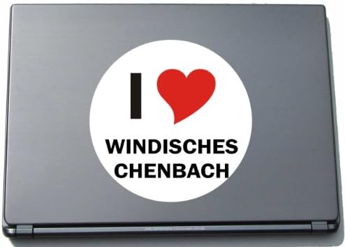 I Love Aufkleber Decal Sticker Laptopaufkleber Laptopskin 297 mm mit Stadtname WINDISCHESCHENBACH