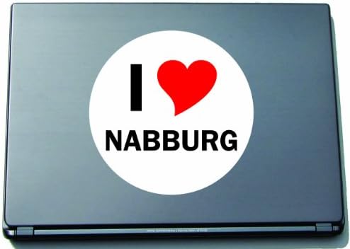 Seviyorum Aufkleber Çıkartma Dizüstü Bilgisayarufkleber Dizüstü Bilgisayar Derisi 297 mm mit Stadtname NABBURG