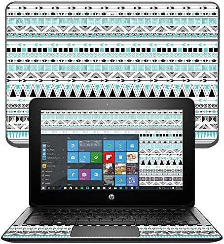 MightySkins Cilt ile Uyumlu HP ProBook x360 11 (2017) wrap Kapak Sticker Skins Turkuaz Tribal