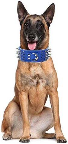 haoyueer 3 Keskin Çivili Çivili Deri köpek tasması Eğitim, Spor, Yürüyüş, Orta, Büyük, X-Large, Pitbull, Labrador,