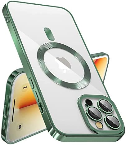 GayoJ iPhone 13 için Kılıf Şeffaf, Manyetik Kılıf MagSafe ile Uyumlu [Darbeye Dayanıklı ve Toz Geçirmez] [Dahili