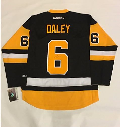 Trevor Daley İmzalı Penguenler Adidas 2017 Stanley Kupası Forması Jsa Coa -İmzalı NHL Formaları