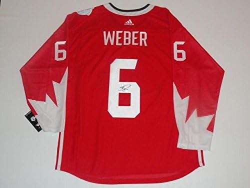 Shea Weber, Team Canada Dünya Kupası Hokey Forması İmzaladı Jsa Coa Lisanslı İmzalı NHL Formaları